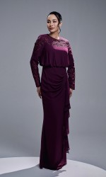 ALEESA DRESS - DARK PURPLE