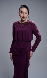 ALEESA DRESS - DARK PURPLE