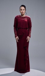 ALEESA DRESS - MAROON