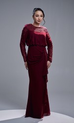 ALEESA DRESS - MAROON