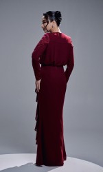 ALEESA DRESS - MAROON