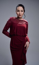 ALEESA DRESS - MAROON
