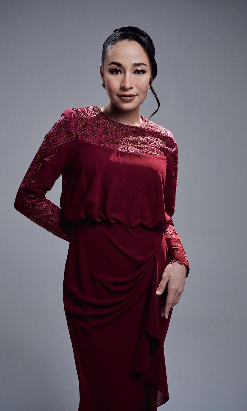 ALEESA DRESS - MAROON