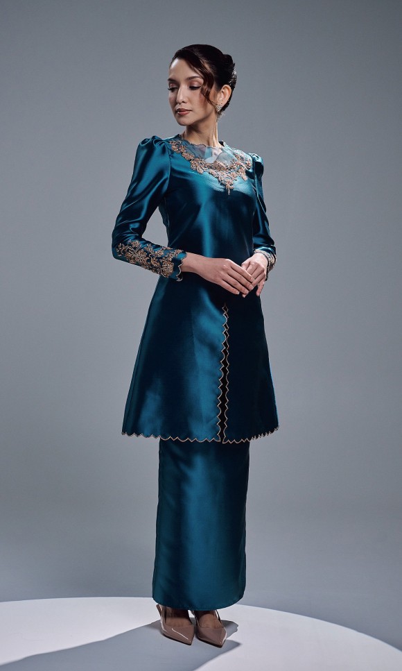 DARIYA KURUNG - TEAL BLUE