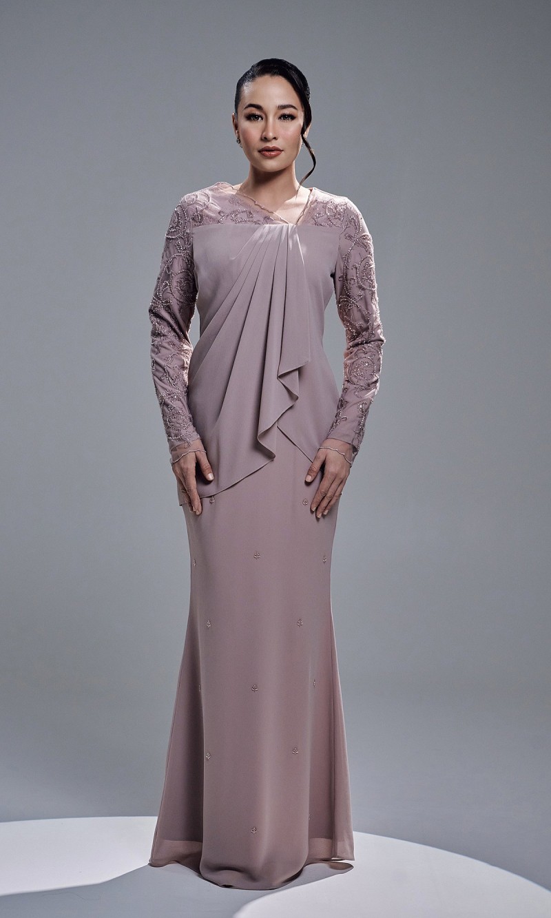 EYANIS DRESS - PALE MAUVE