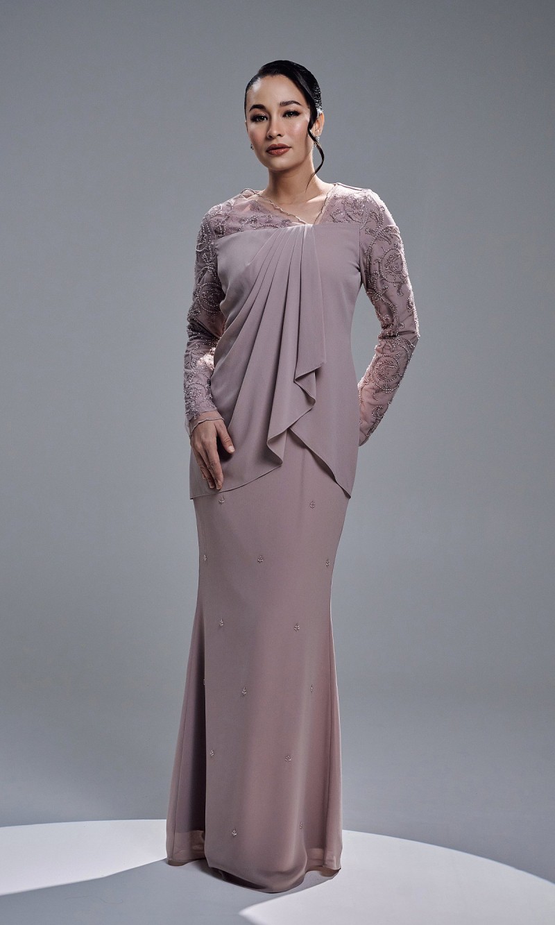EYANIS DRESS - PALE MAUVE