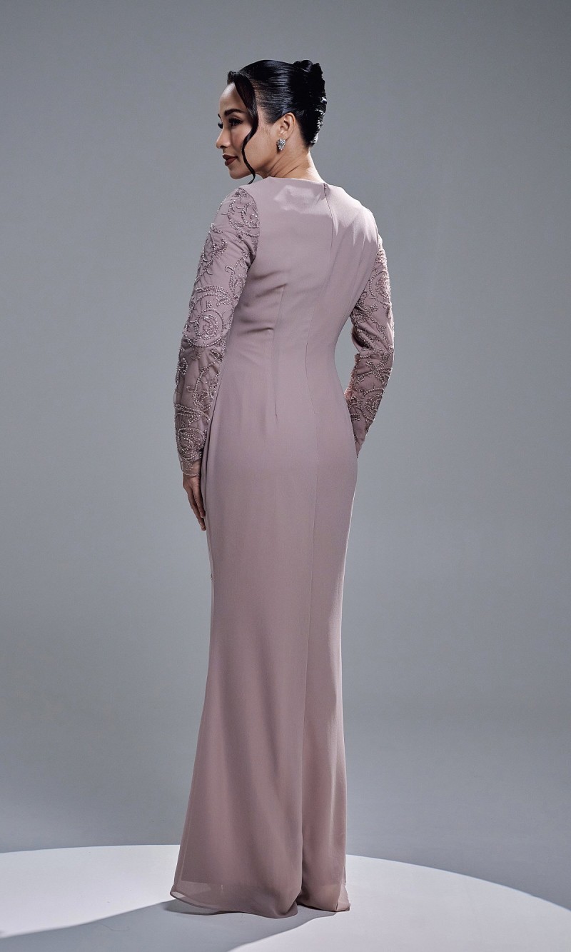 EYANIS DRESS - PALE MAUVE
