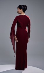 AURORA DRESS - MAROON