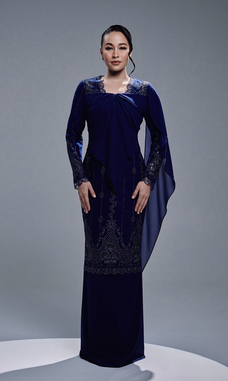AURORA DRESS - NAVY BLUE