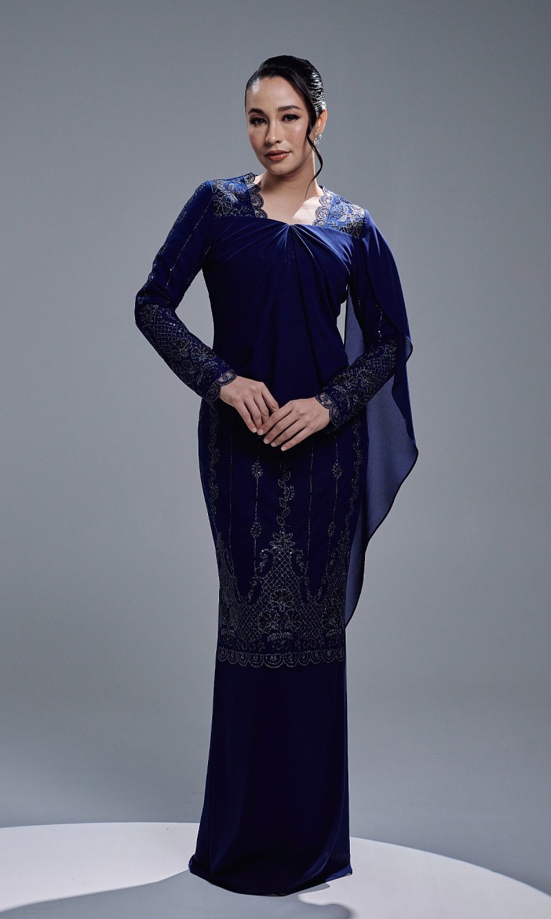 AURORA DRESS - NAVY BLUE
