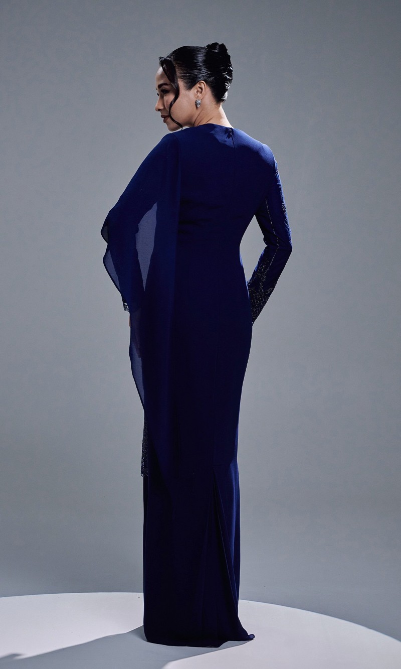 AURORA DRESS - NAVY BLUE