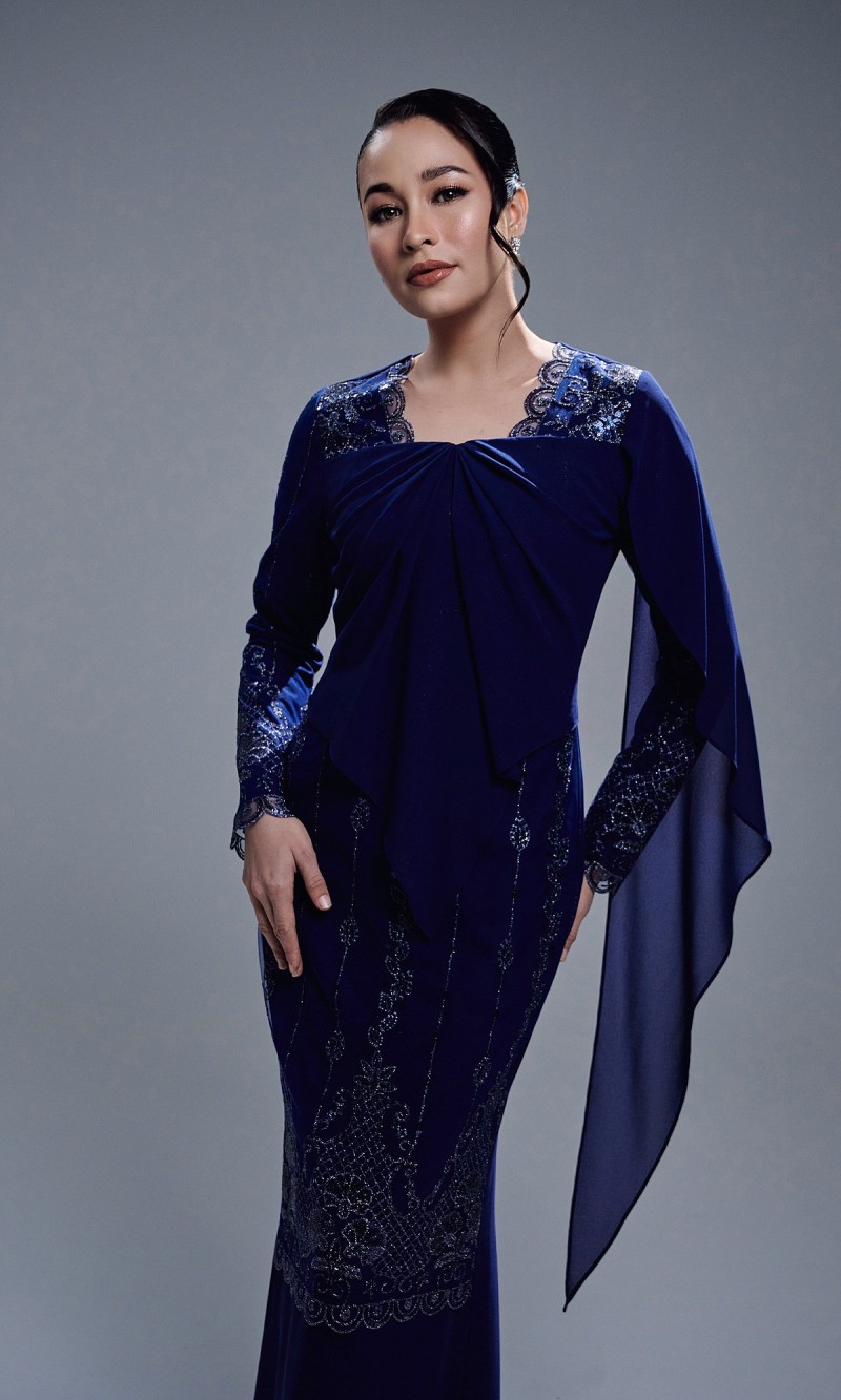 AURORA DRESS - NAVY BLUE