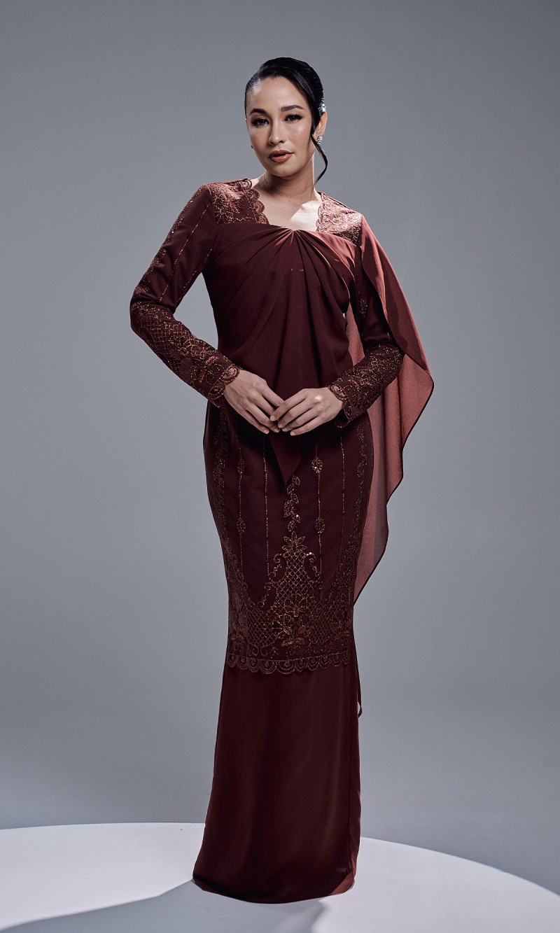AURORA DRESS - RICH BROWN