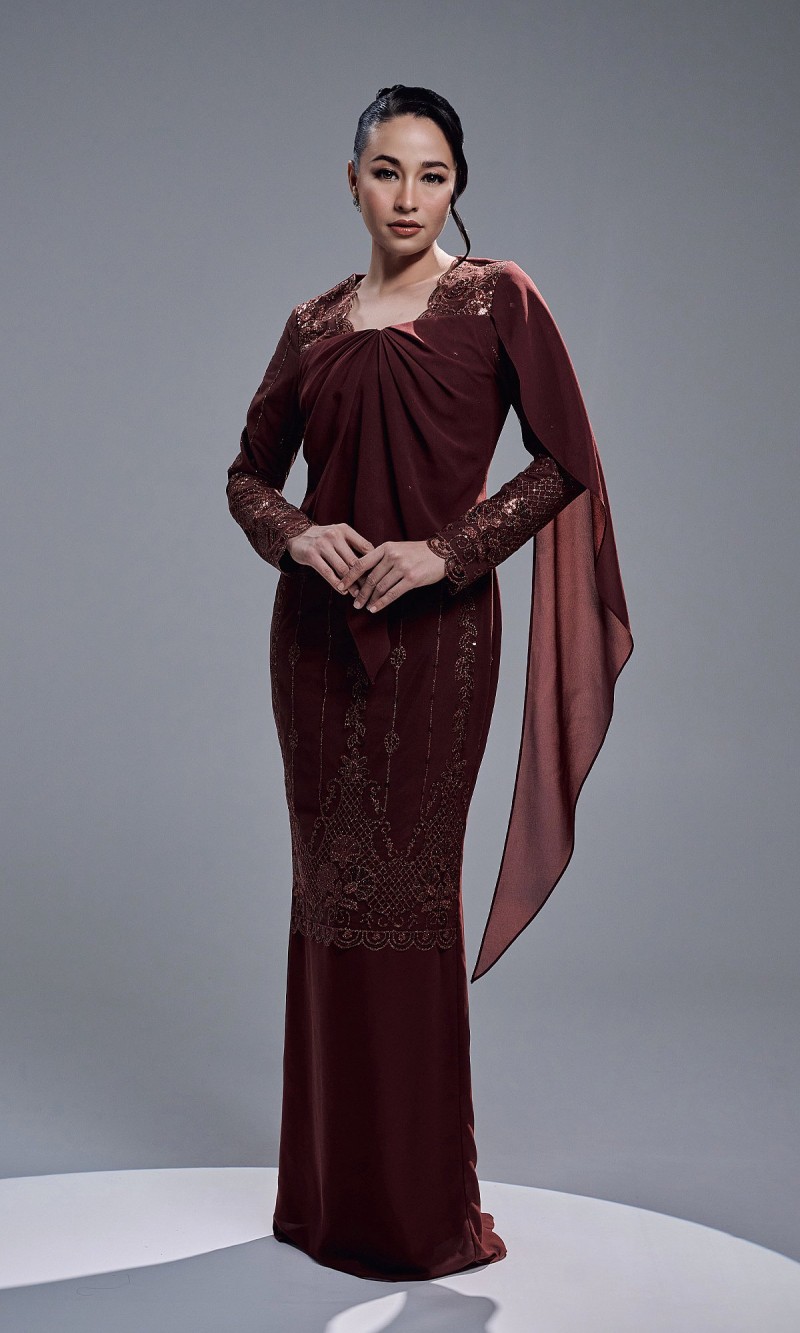 AURORA DRESS - RICH BROWN