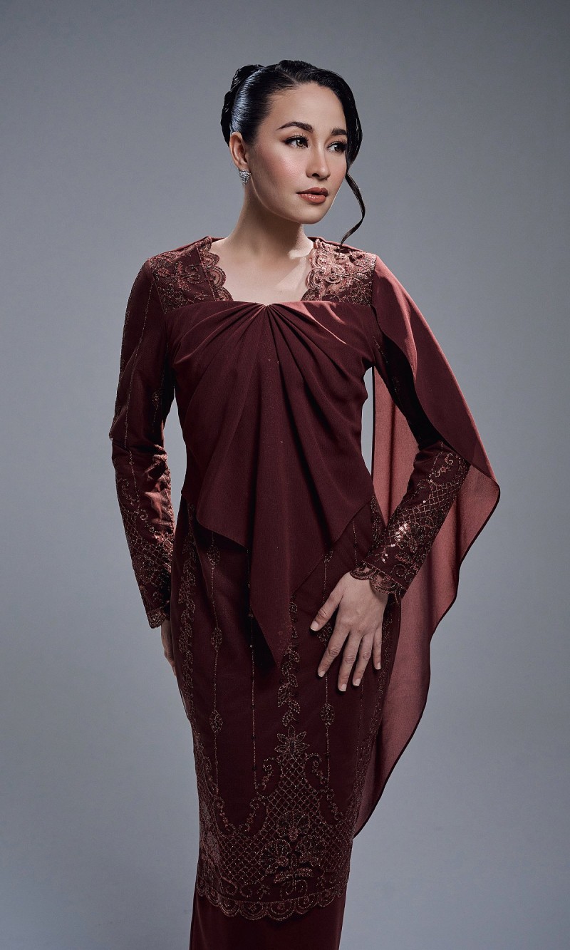 AURORA DRESS - RICH BROWN