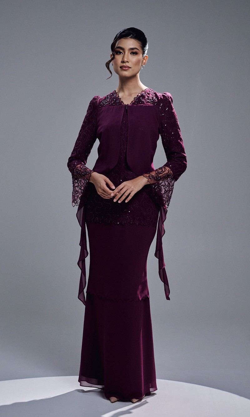 MIREYA DRESS - DARK PURPLE