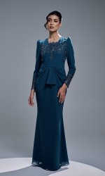 ASRIVIA DRESS - TEAL BLUE
