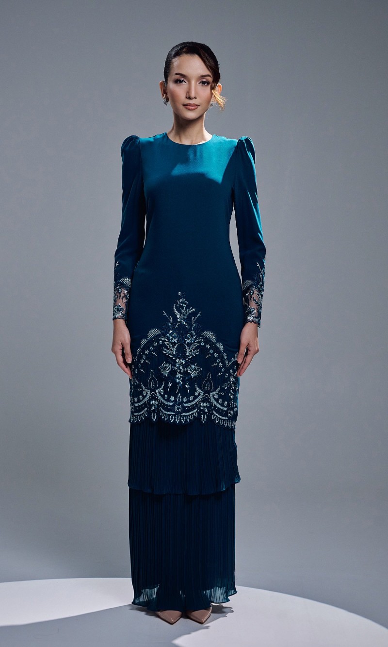 ZENIA KURUNG - TEAL BLUE