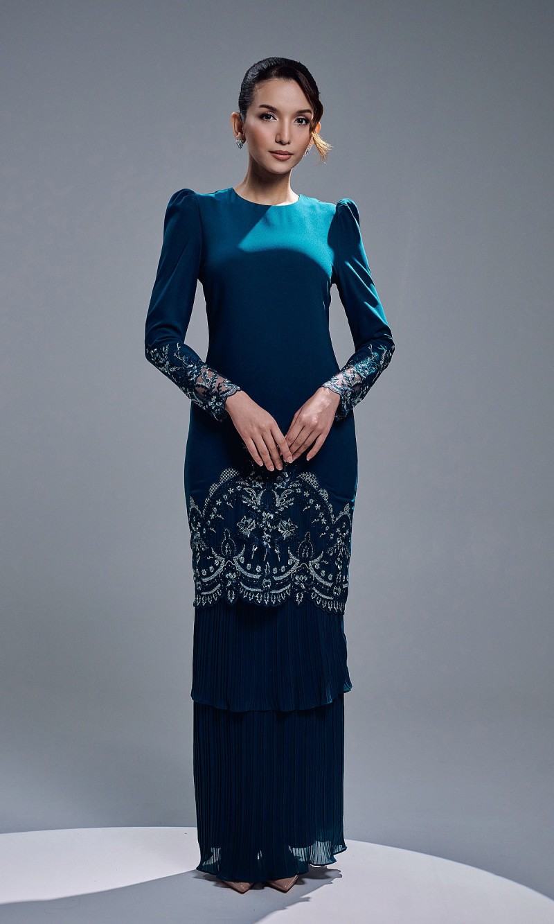 ZENIA KURUNG - TEAL BLUE