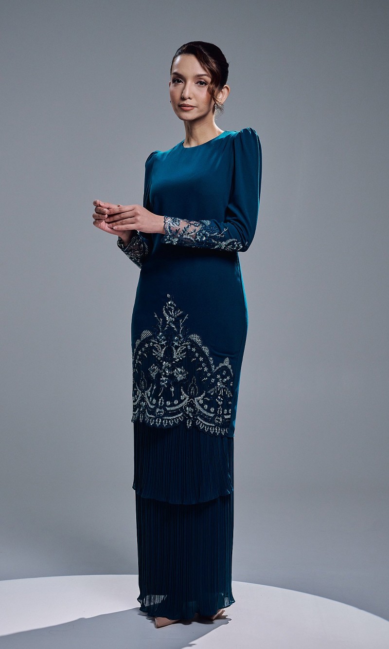 ZENIA KURUNG - TEAL BLUE