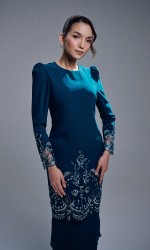 ZENIA KURUNG - TEAL BLUE