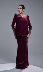 DANIA KURUNG - BURGUNDY