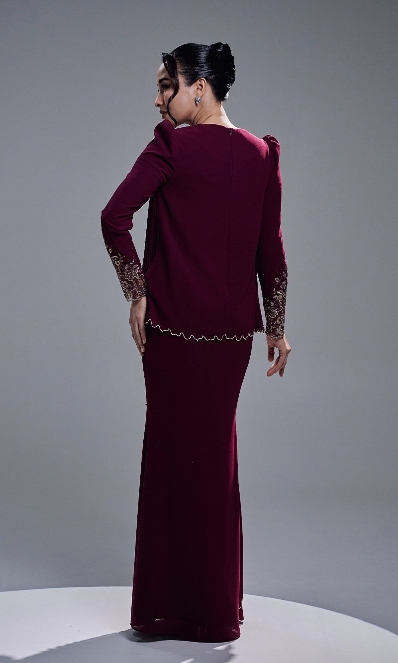 DANIA KURUNG - BURGUNDY
