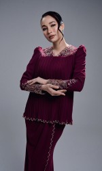 DANIA KURUNG - BURGUNDY