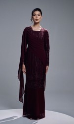 ESTIARA DRESS - WINE