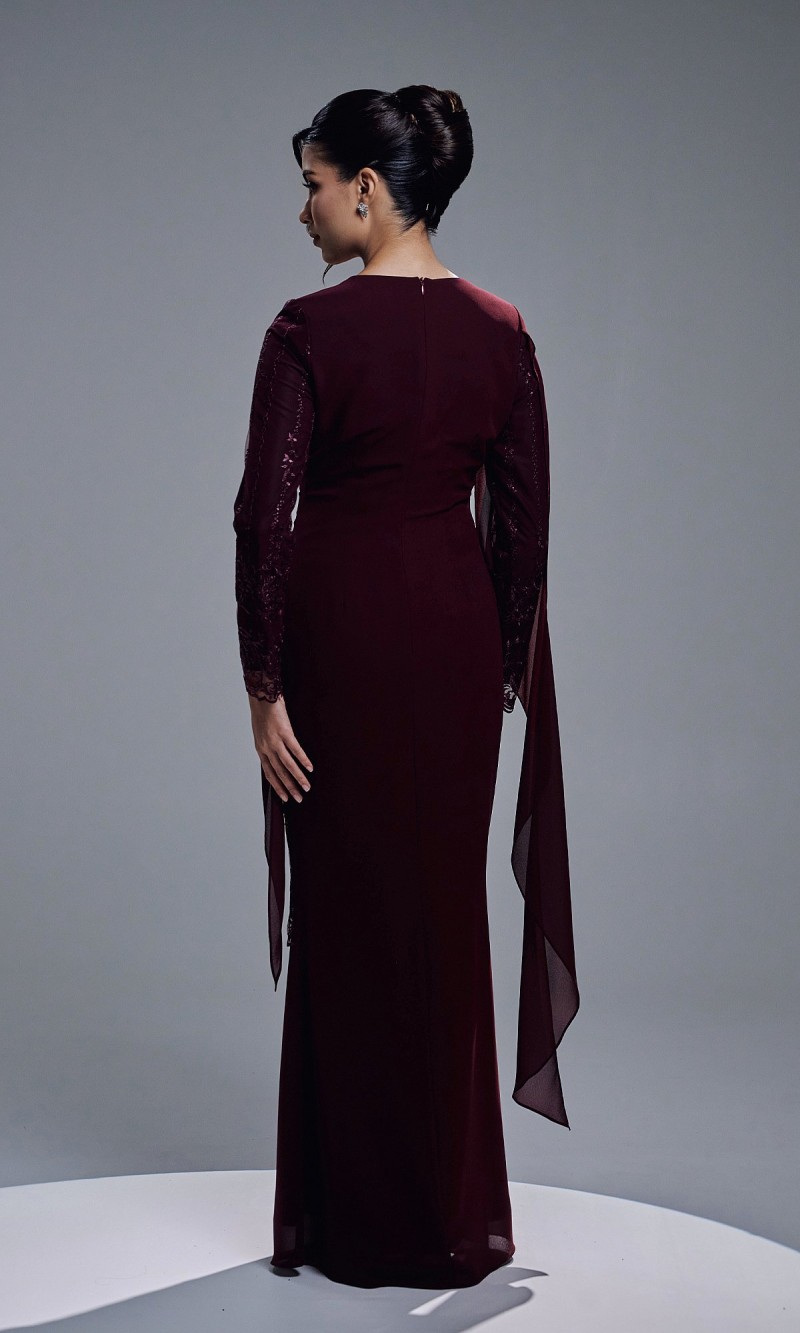 ESTIARA DRESS - WINE