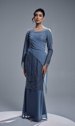 ESTIARA DRESS - ASH BLUE