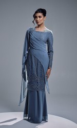 ESTIARA DRESS - ASH BLUE