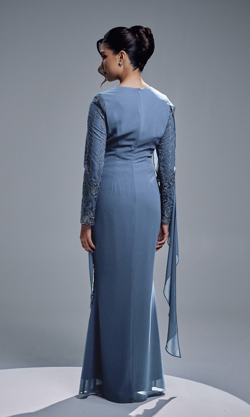 ESTIARA DRESS - ASH BLUE