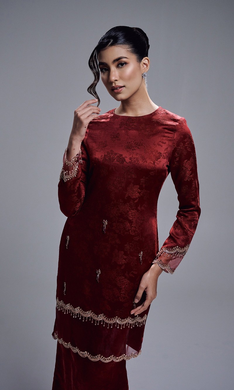 ANAYA KURUNG - MAROON