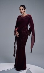 GRACIA DRESS - WINE