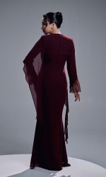 GRACIA DRESS - WINE