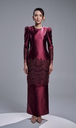 DAHLIA KURUNG - BURGUNDY