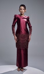 DAHLIA KURUNG - BURGUNDY