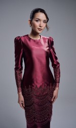 DAHLIA KURUNG - BURGUNDY