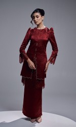 ELVARIN KURUNG - MAROON RED