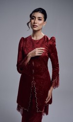 ELVARIN KURUNG - MAROON RED
