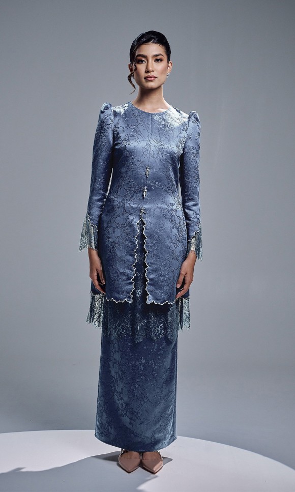 ELVARIN KURUNG - ASH BLUE