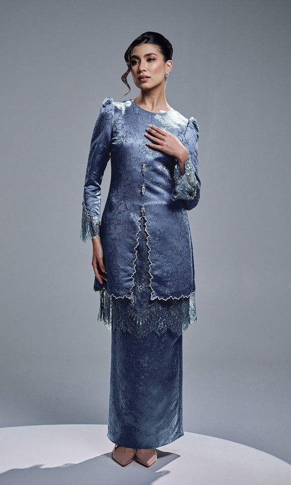 ELVARIN KURUNG - ASH BLUE