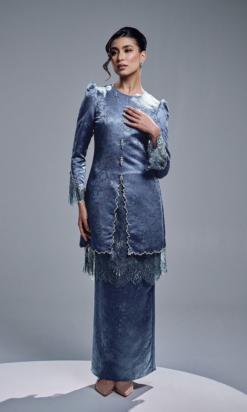 ELVARIN KURUNG - ASH BLUE