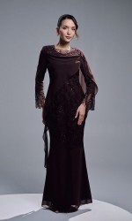 GRACIA DRESS - MAHOGANY
