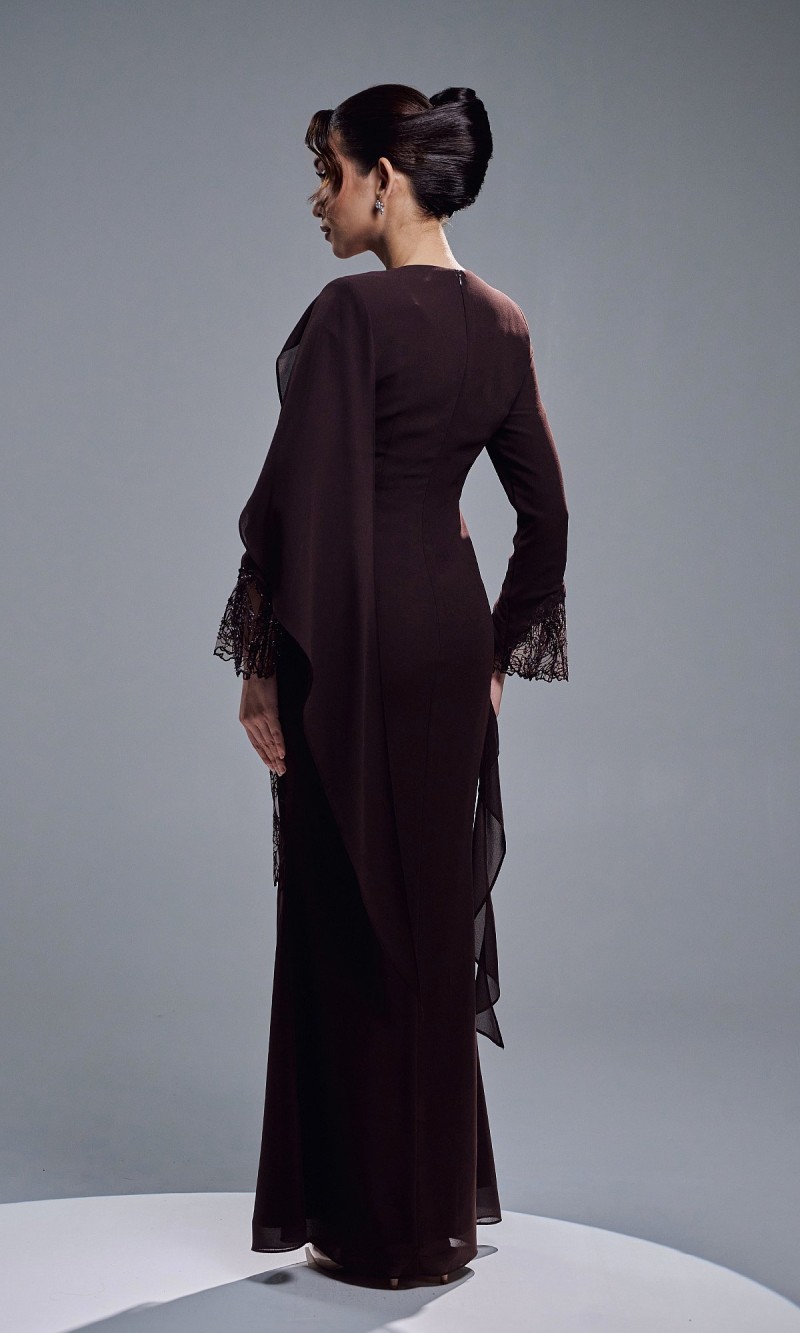 GRACIA DRESS - MAHOGANY