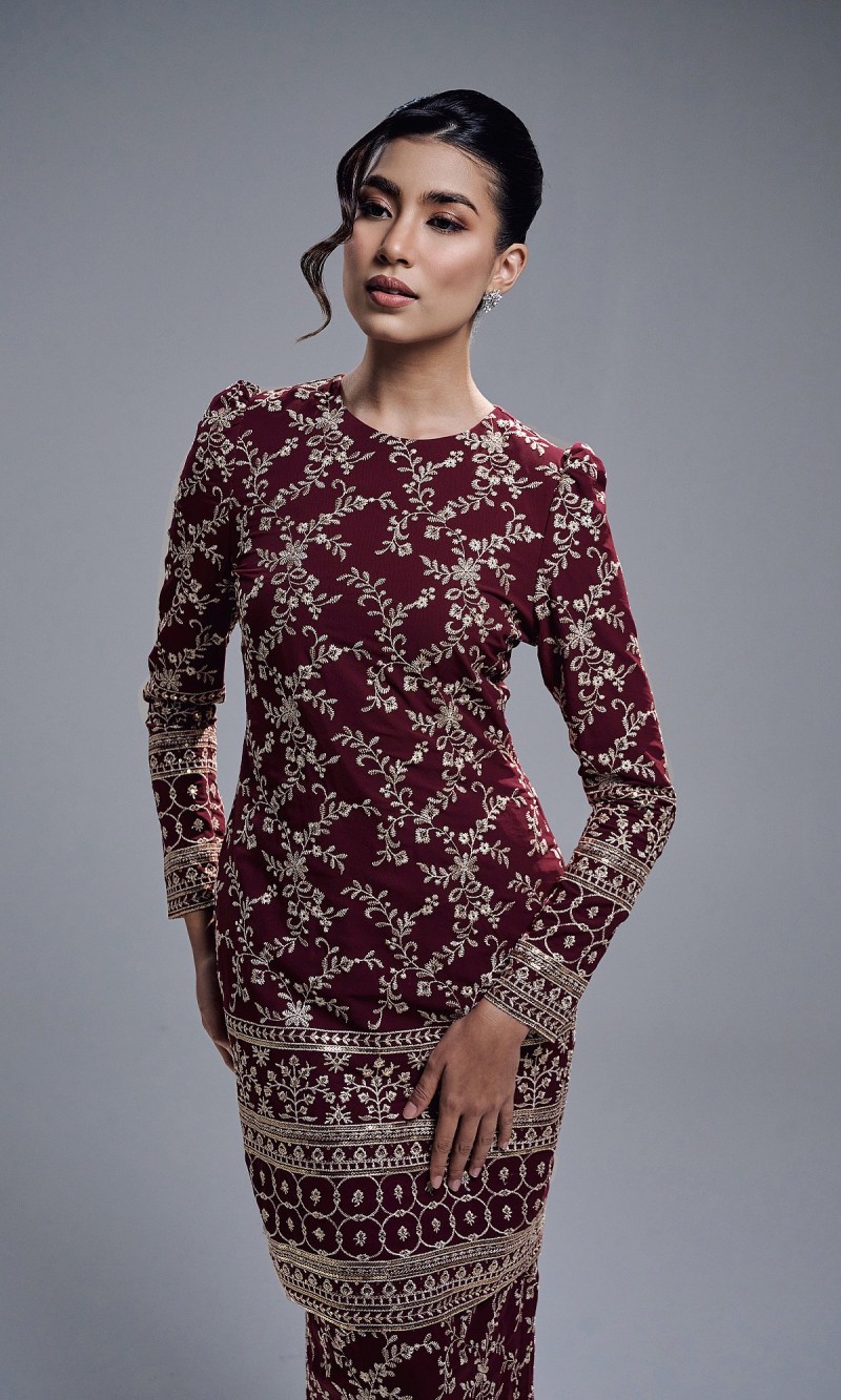 ARISYA KURUNG - BURGUNDY