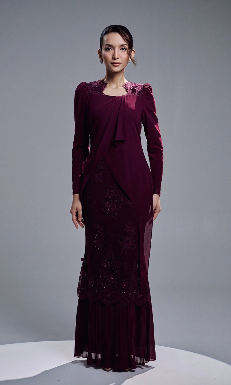 ELIYA DRESS - BURGUNDY