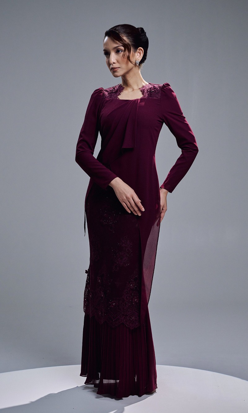 ELIYA DRESS - BURGUNDY