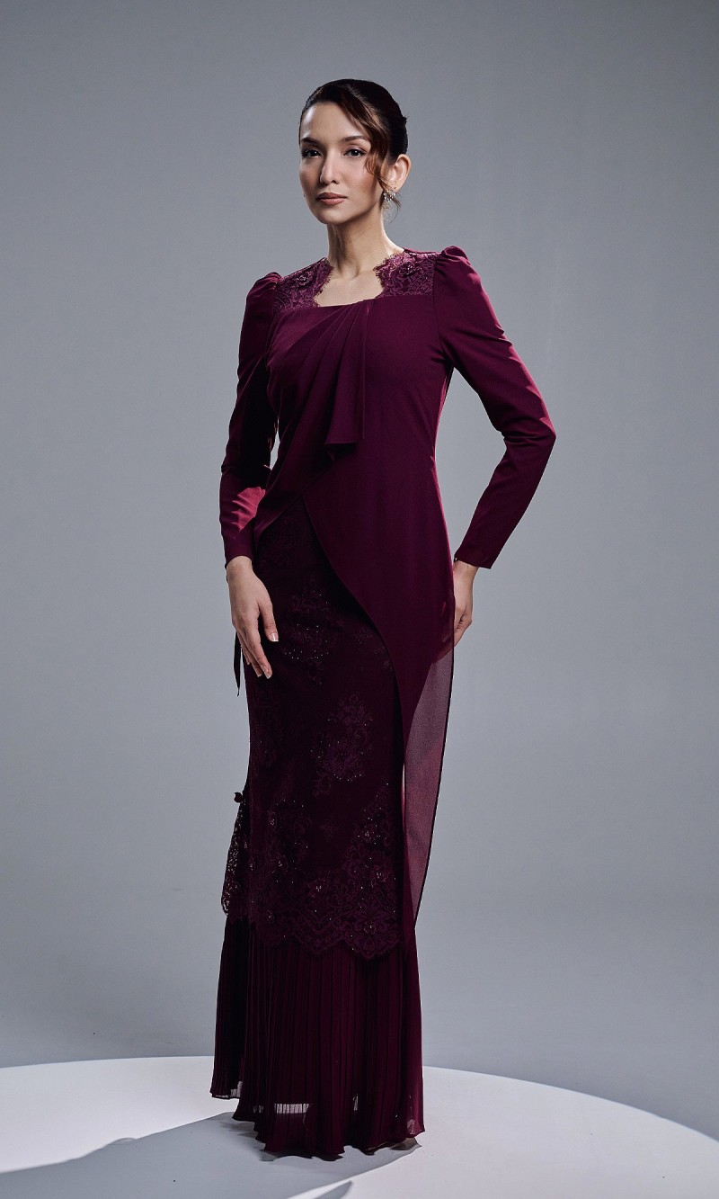 ELIYA DRESS - BURGUNDY